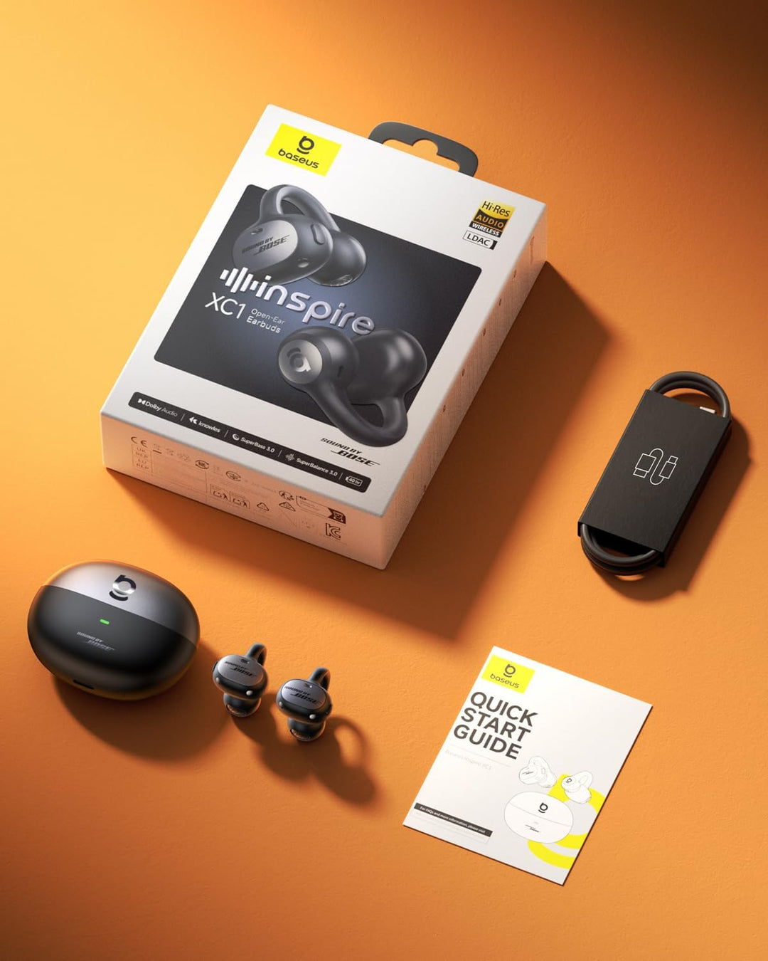 Baseus Inspire XC1 Open-ear Kopfhörer, Sound by Bose, Cloud-Komfort Open Earbuds mit Dolby Audio | H