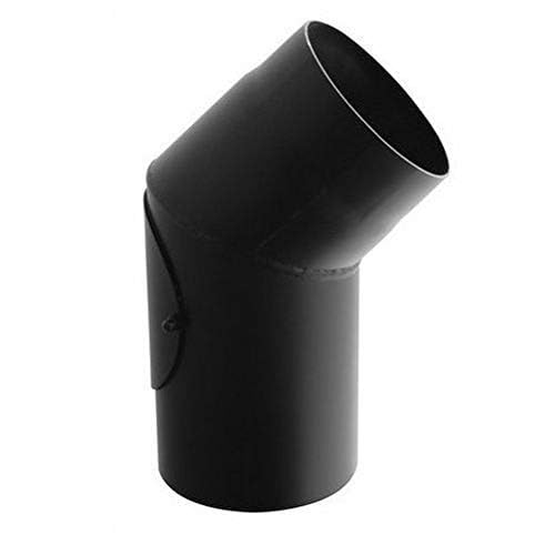 Ofenrohr Rauchrohr Kaminrohr Bogen Knie 45° 90° Doppelwandfutter Abgaswärmetauscher Radiator Wandros