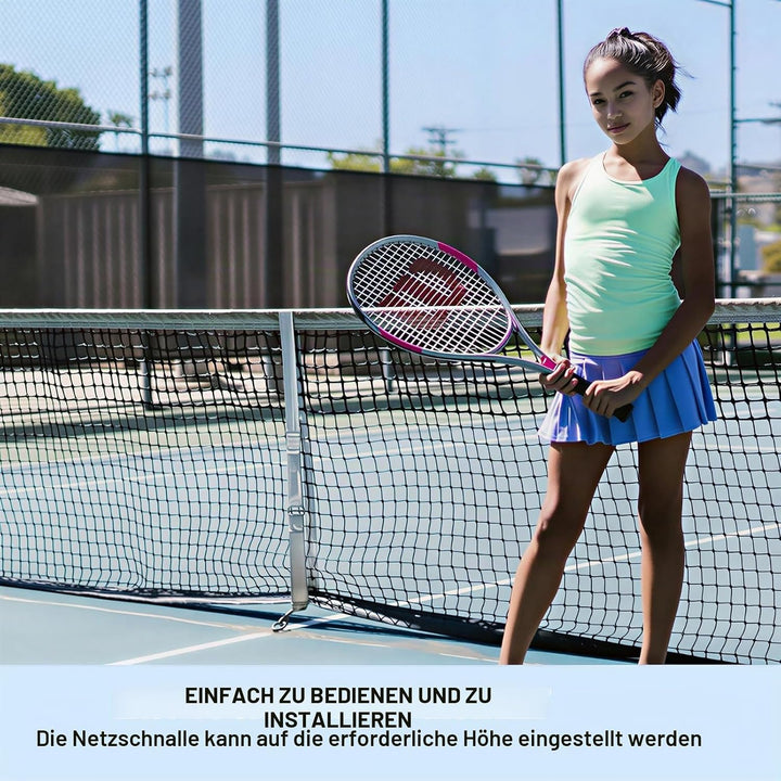 VGEBY Tennisnetzgurt, Tennisnetz-Mittelgurt, Verstellbare Tennisnetz-Mittelgurte, Edelstahlschnalle