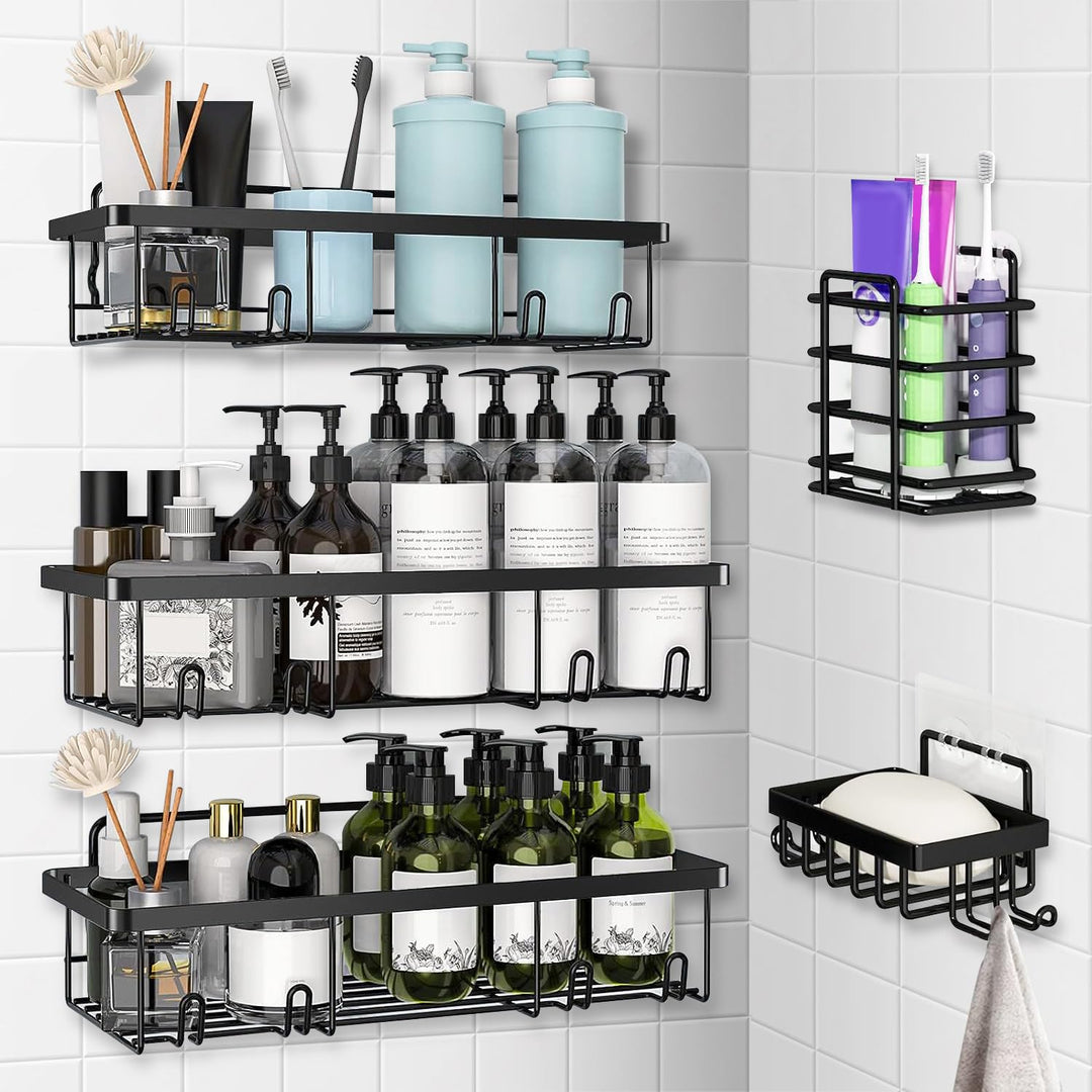 Esteopt Duschablage Ohne Bohren: rostfreie Badezimmer,Shampoo Halterung,Bathroom Organizer Shelf,sel