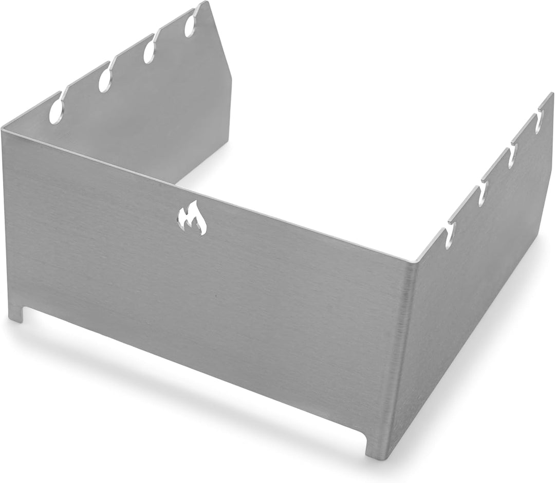 Grillrost.com Das Original Edelstahl Windschutz und Spiesshalter | für alle Rösle Grills - massiv &