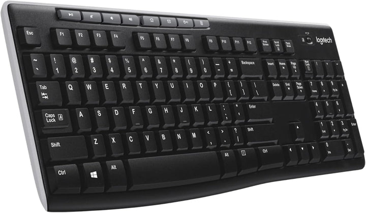 Logitech K270 Kabellose Tastatur für Windows, Belgisches AZERTY-Layout - Schwarz
