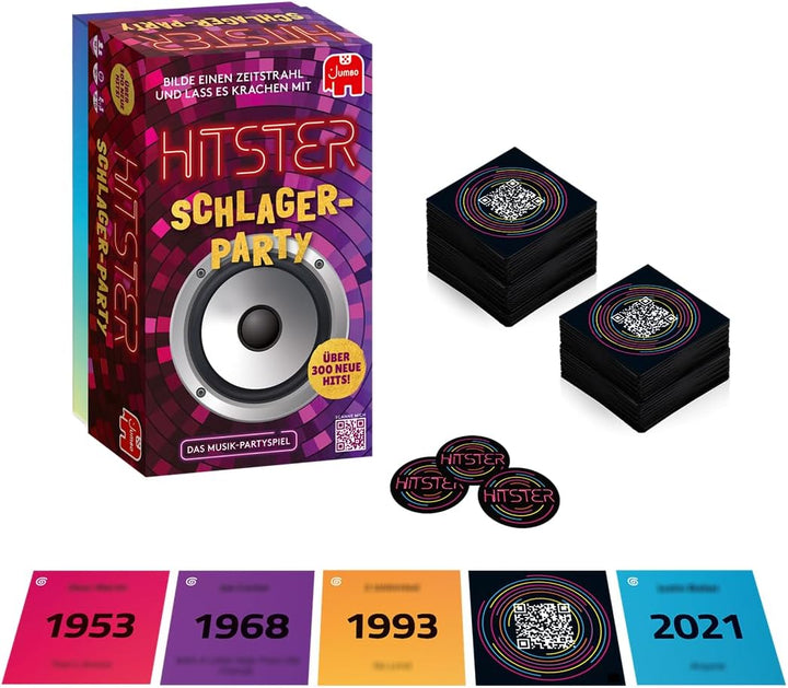 Jumbo Spiele Hitster Schlagerparty, Ein Party- und Kartenspiel für Erwachsene und Familien - 2 bis 1