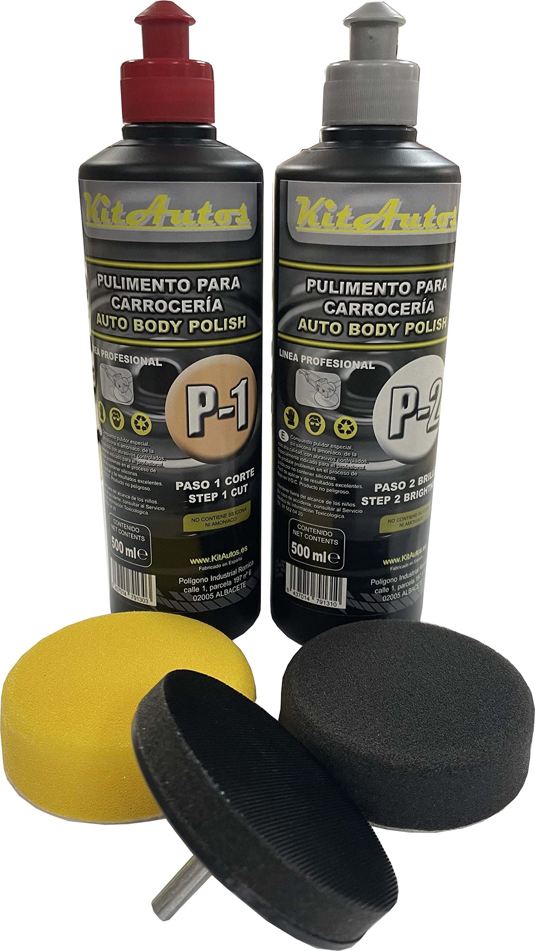 Politur für Karosserie 2 x 1/2 kg und Politurzubehör