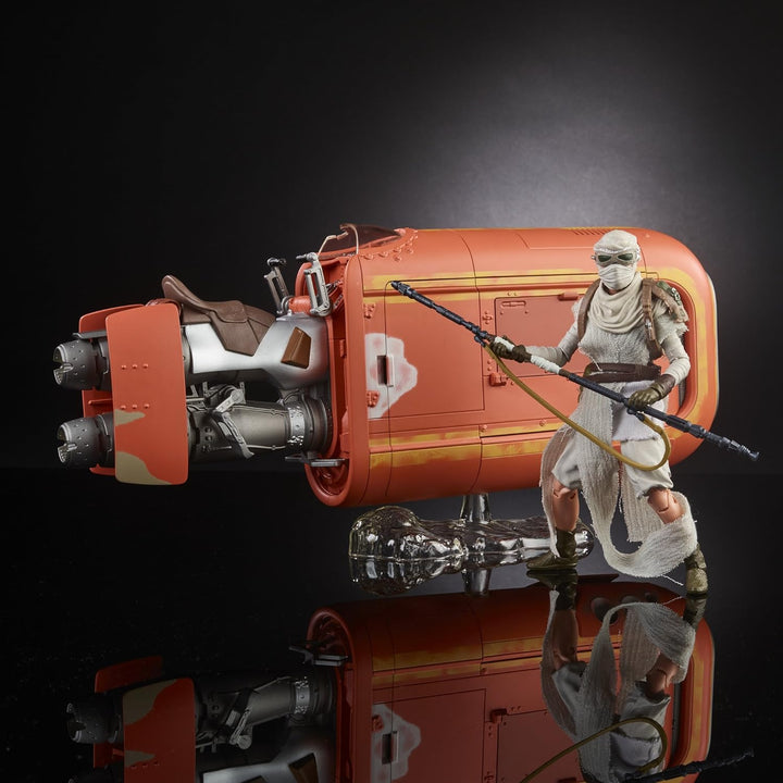 Star Wars The Black Series Rey 's Speeder (Jakku) und Figur
