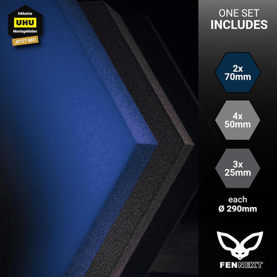 FENNEXT ® Velvet Schallabsorber Wand - Dekorative Hexagon Akustikpaneele für Gaming, YouTube Studio,