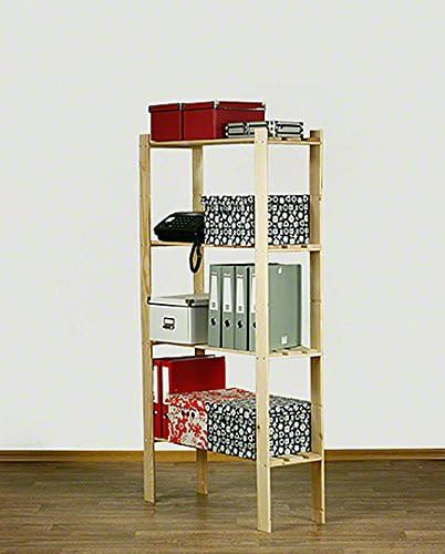 Holzregal Keller- Lager- Bücher- Küchenregal Ständer Serie B 17-24 (B-17)