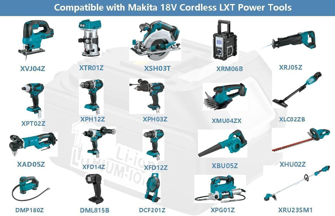 2 Stück Ersatz akku für Makita BL1850B 18V LXT Lithium-Ionen (18V 5.0Ah)，und 1 Stück Ersatz Doppelte