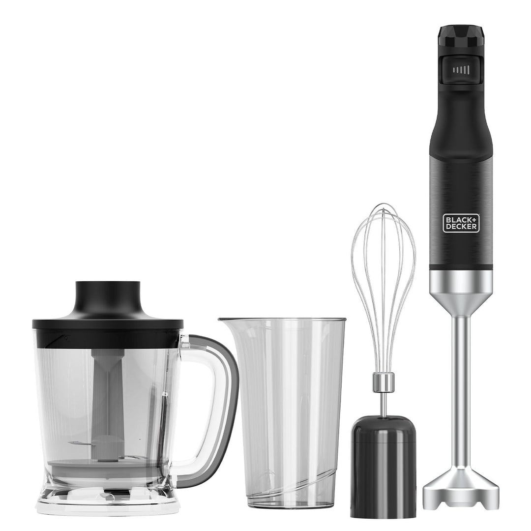 Black &amp; Decker BXHBA1501E Mélangeur par Immersion 1500 W Noir, Transparent