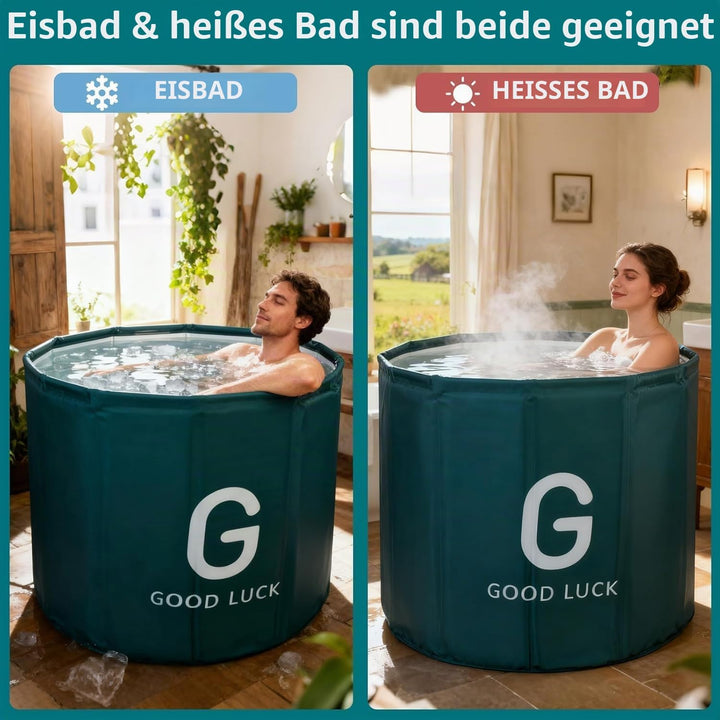 Simcat Tragbare faltbare Badewanne, Eisbadewanne für Kaltwassertherapie, Training, Badezimmer, freis