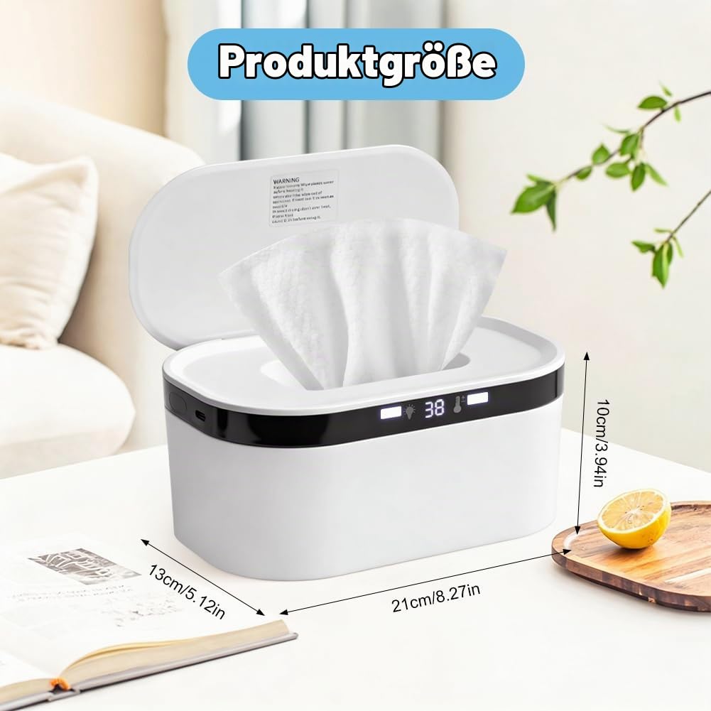 Tutamaz 10W Feuchttuch Wärmer, 3 Heizstufen Schnell, Baby Wischtuchwärmer, USB Wischtuchwärmer,Handt