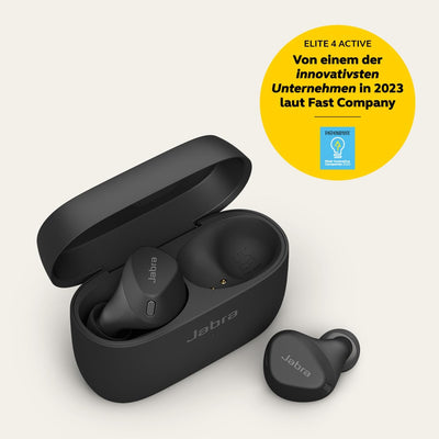 Jabra Elite 4 Active In Ear Bluetooth Earbuds - True Wireless Kopfhörer mit sicherem Sitz, 4 eingeba