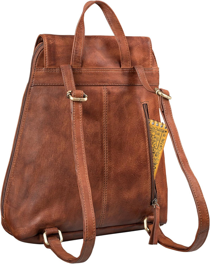 STILORD 'Victoria II' Lederrucksack Damen Vintage Rucksack für 13 Zoll MacBook DIN A4 Elegante Rucks