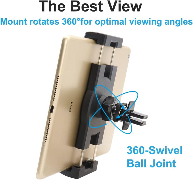 Oilcan Tablet Autohalterung Lüftung Handyhalter, KFZ Vorne Entlüftung Tablet Halterung mit Verstellb
