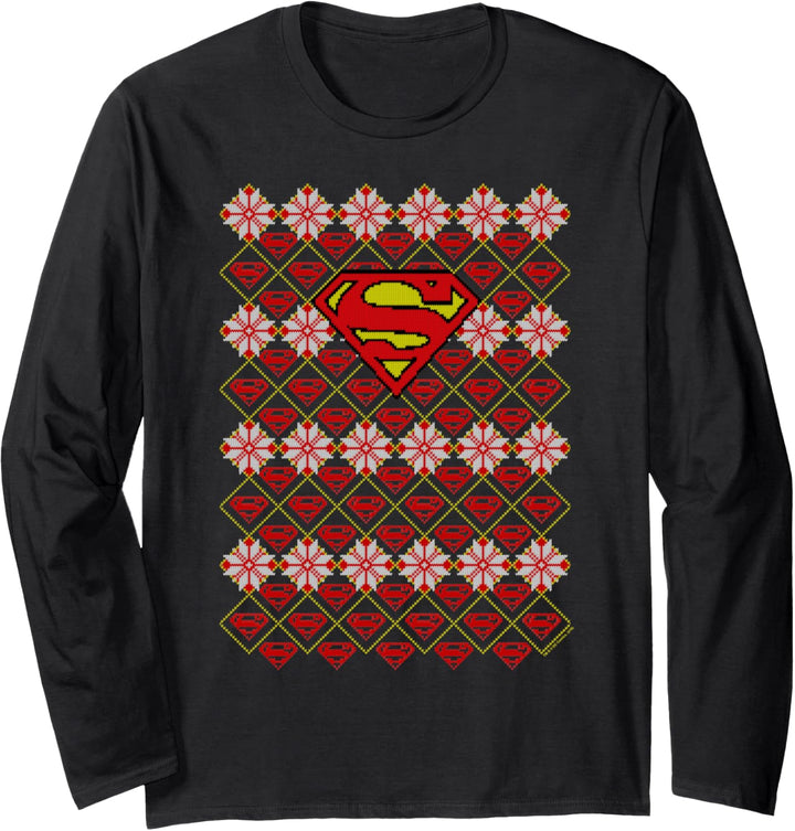 Superman Christmas Sweater Weihnachten Langarmshirt