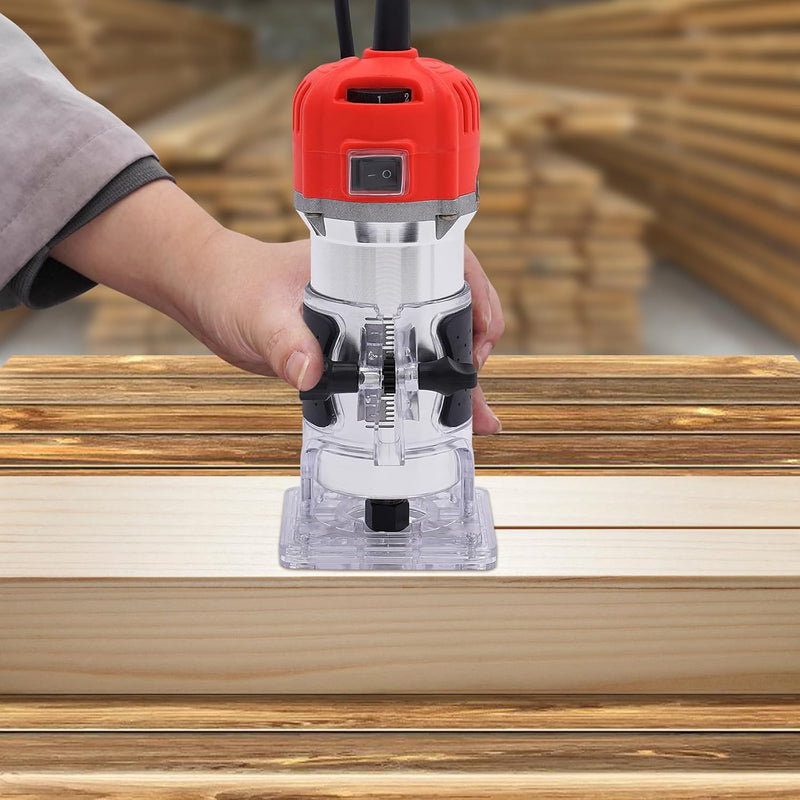 800W Oberfräse 30000U/Min kantenfräse 6 Variable Geschwindigkeiten Holz Trimmer 220V Holzfräse Geeig