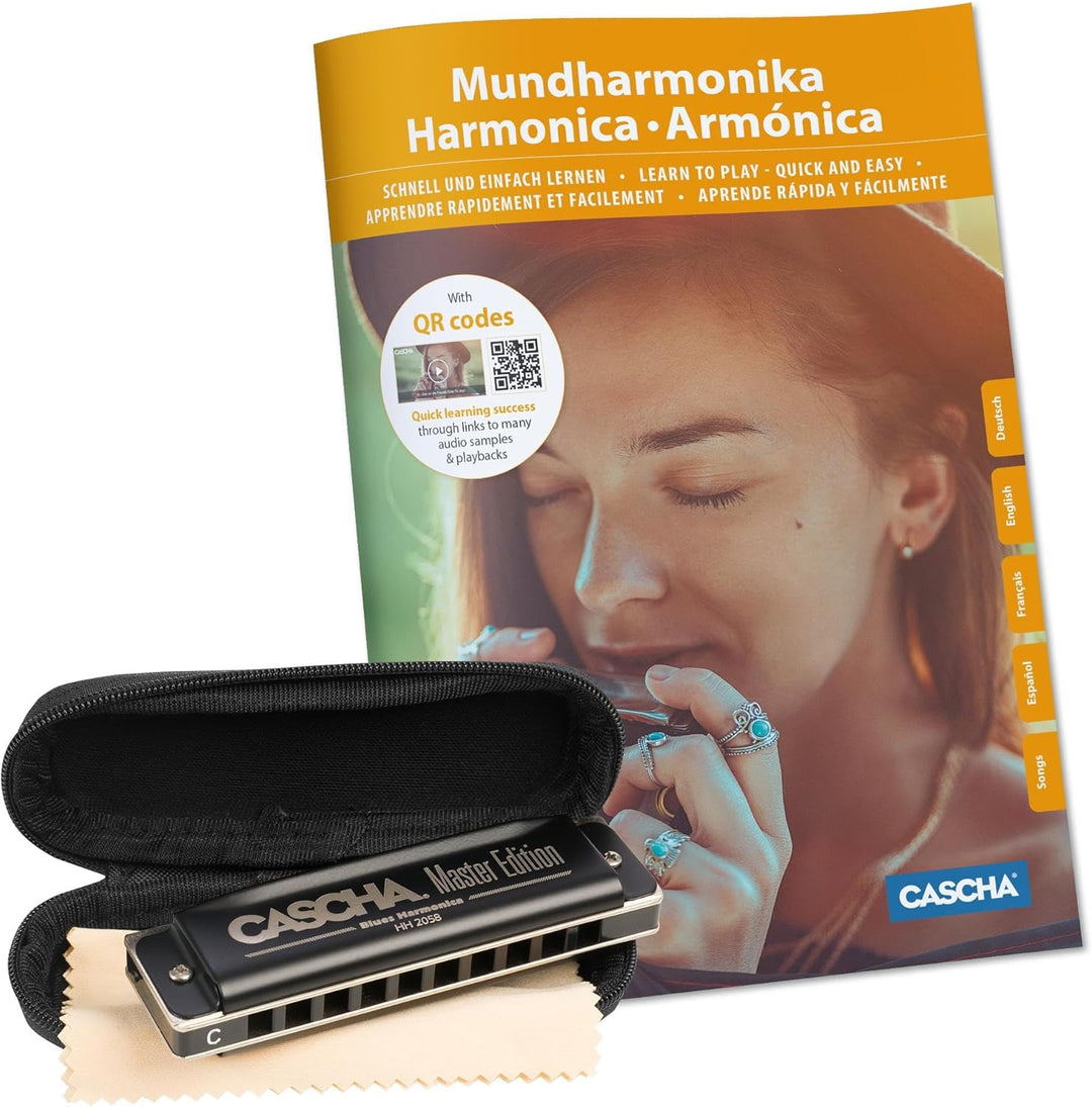 CASCHA HH 1630 DE Mundharmonika Lern-Set inklusive hochwertiger Harmonika in C-Dur diatonisch, Einst