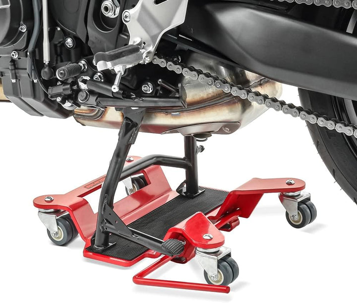 ConStands Central Mover - Motorrad Rangierhilfe für Honda @ 125/150,Africa Twin XRV 650/750,Black Wi