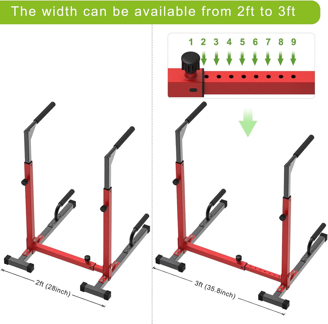 SELEWARE Solide Dip-Bar, verstellbare Dip-Station Home Gym Fitness Calisthenics Ausrüstung, multifun