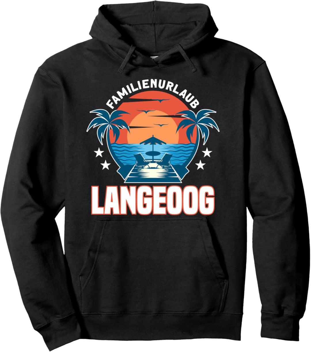 Familienurlaub Langeoog Nordsee Pullover Hoodie