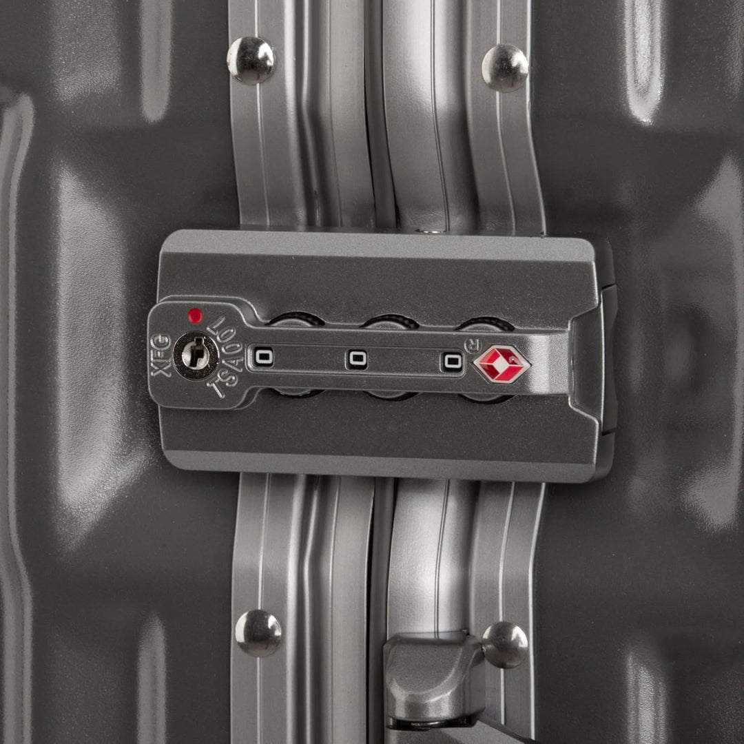 Travelhouse London Boardkoffer S-55cm · Aluminium Rahmen · Polykarbonat Hartschale · 2X TSA Zahlensc