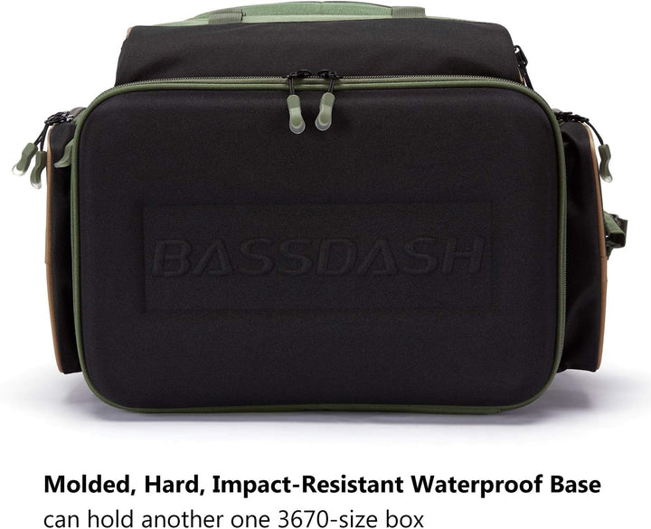 BASSDASH Fishing Tackle Backpack Water Resistant Lightweight Tactical Bag Soft Tackle Box with Rod H