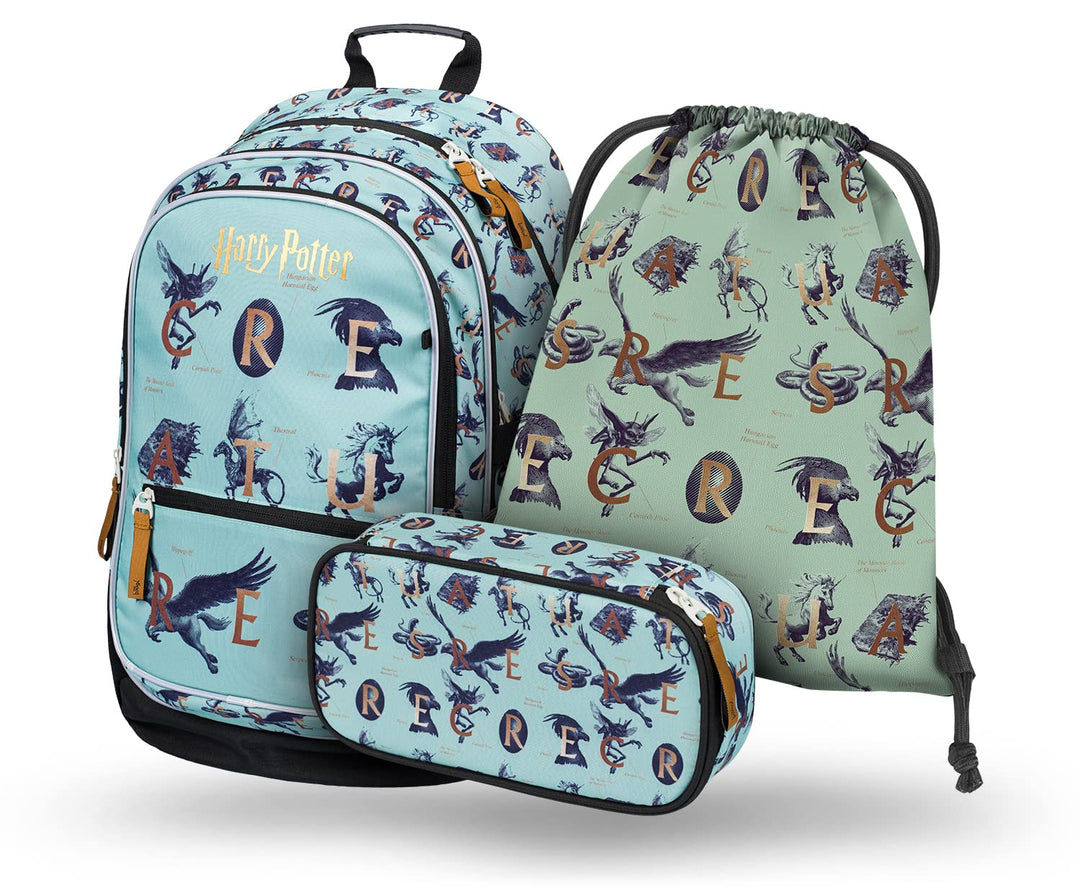 Baagl Schulrucksack Set Jungen Mädchen 3 Teilig, Schultasche für Grundschule Volksschule, Grundschul