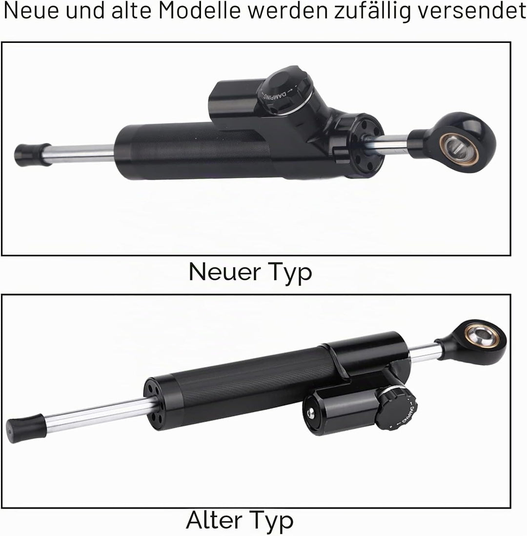 Keenso Motorrad CNC Lenkungsdämpfer, Universal Dämpfer Stabilisator Linear umgekehrt mit Montagehalt