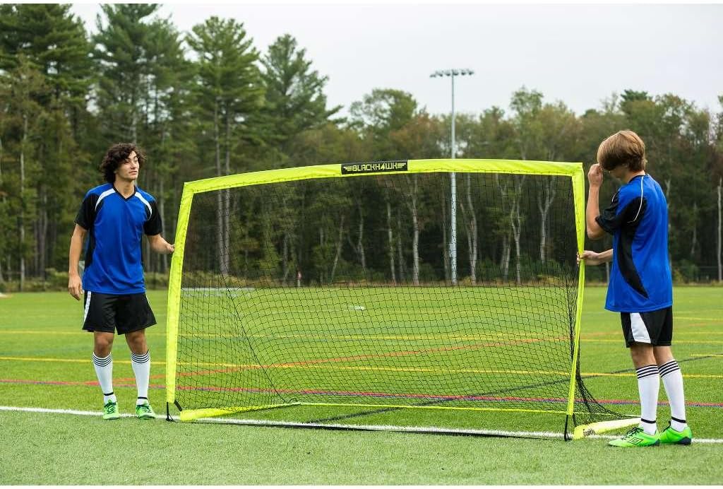 Franklin Sports Blackhawk Fussballtor für den Garten – tragbare Pop-up-Fussballnetze, Faltbare Tore