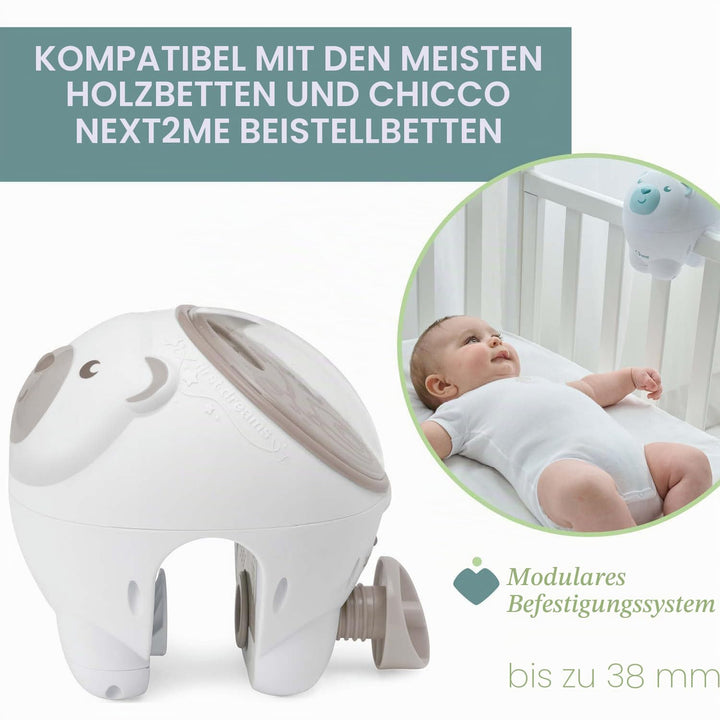 Chicco First Dreams Eisbär Projektor, 2in1 Wiege und Bett Projektor, Kinder Nachtlicht, Aurora Borea