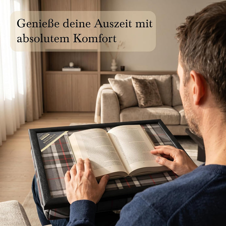 Kariertes Knietablett: Allover-Schottenkaro (Thomson Grey) Thomson Grey 1 Stück (1er Pack), Thomson