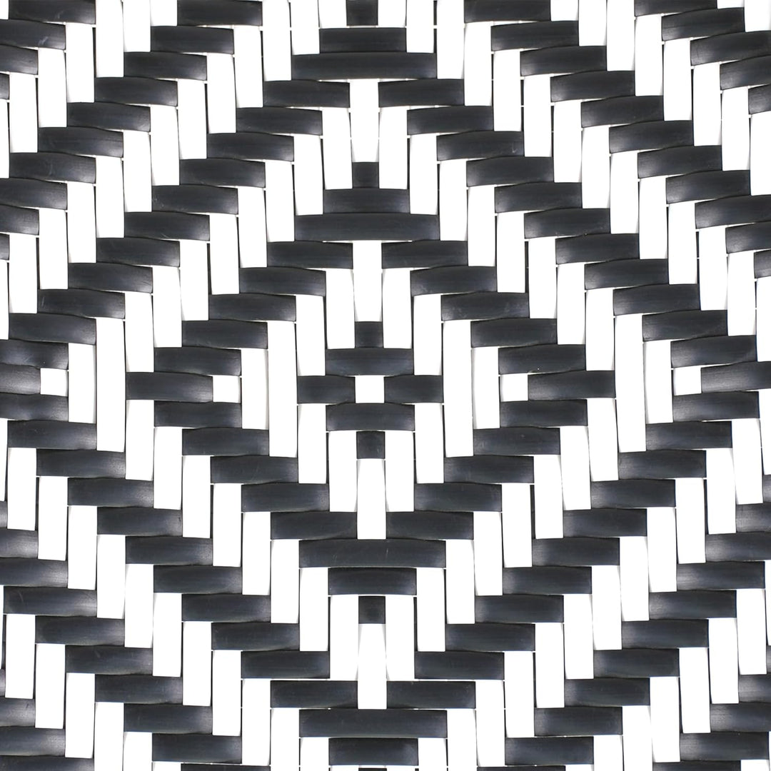 Beliani Stilvoller Gartentisch Rattan schwarz und weiss rund Rifreddo