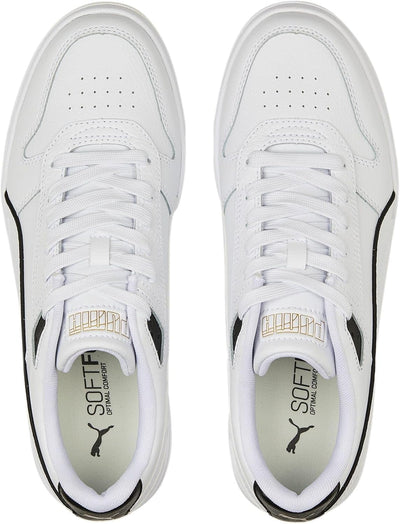 PUMA Unisex CALI WN'S Low-Top Trainer 41 EU Puma White Puma Black Puma Team Gold, 41 EU Puma White P