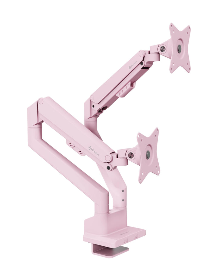 Arozzi Alzare Neo Duo Monitorarm mit Gasfeder - 2 Arme, für 43–86 cm Monitore, VESA 75/100, 360° dre