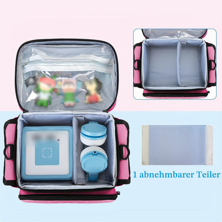 LoDrid Hülle kompatibel mit Toniebox, tragbare Tasche für Audioplayer Starter-Set mit Griff und Schu