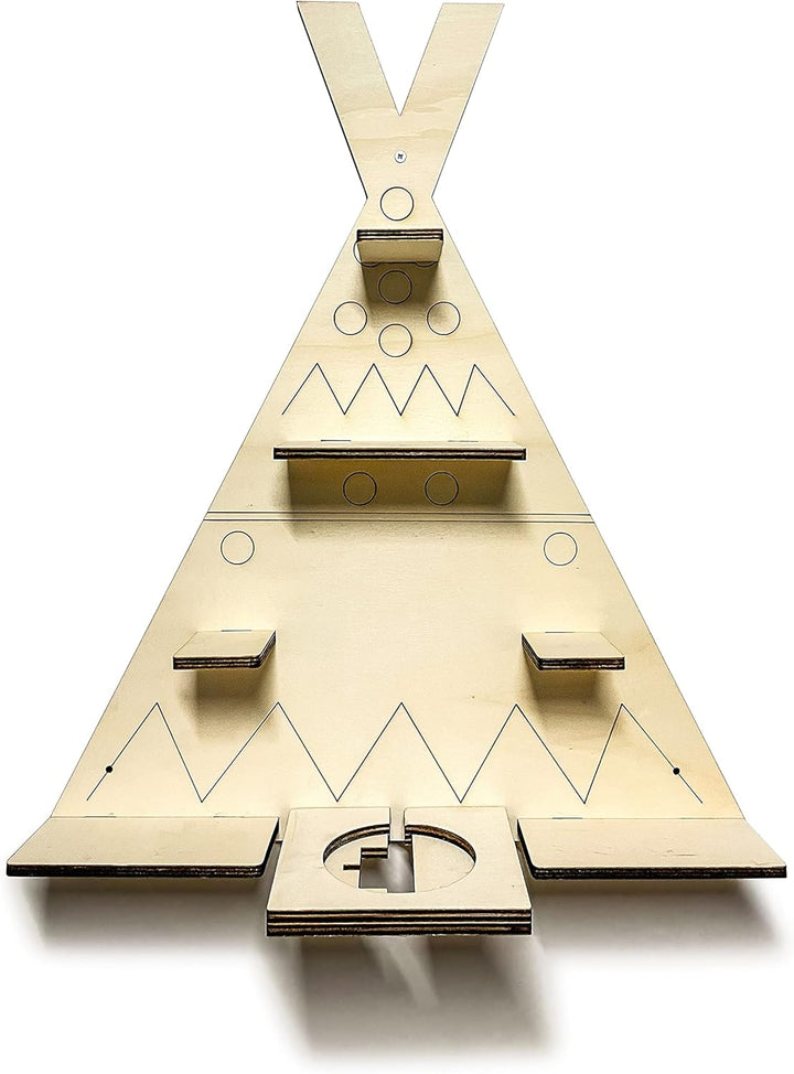 DIY Regal mit Wunschname zum bemalen Tipi Zelt Musikbox passend für die Tonie Box Tonieregal Toniebo