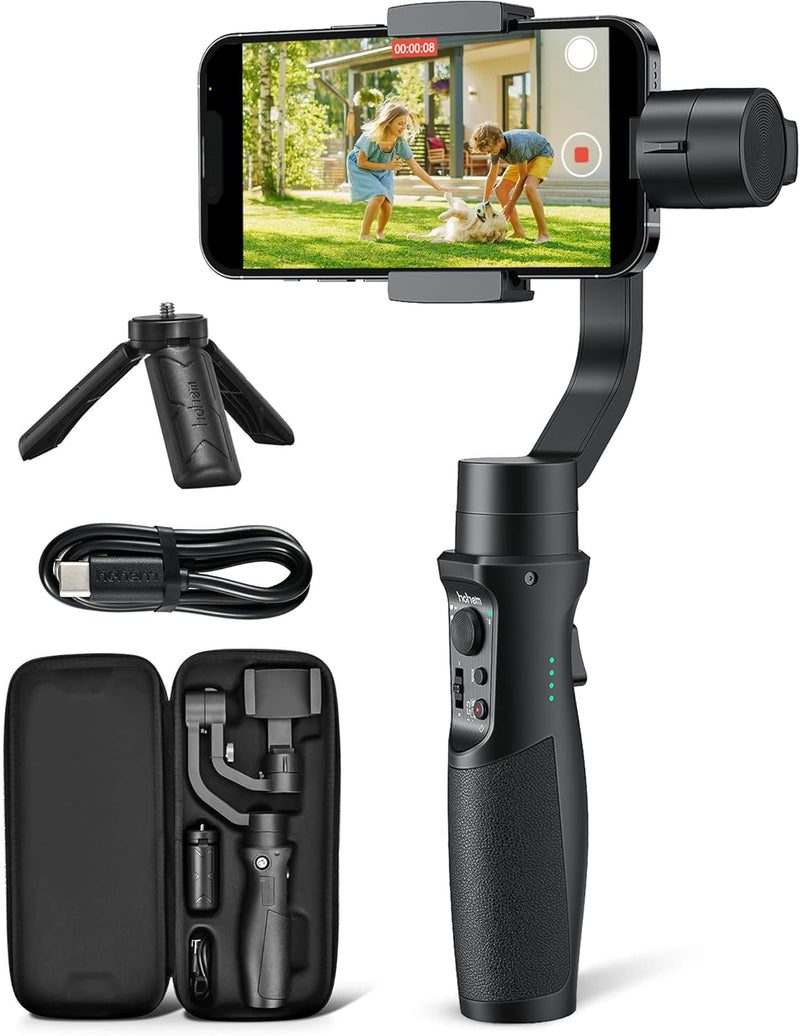 Smartphone Gimbal Stabilisator, hohem iSteady Mobile Plus 3-Achsen Stabilisator für Android/iPhone,