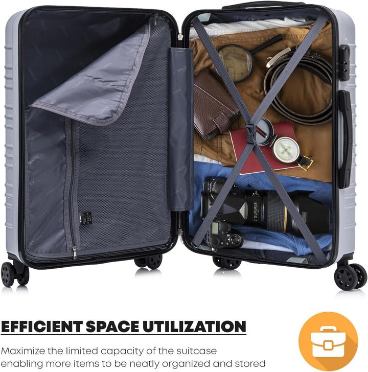 Koffer Suitcase Set, Trolley Reisekoffer, Rollkoffer Handgepäck, Kofferset, Gepäckset mit 360° Rolle