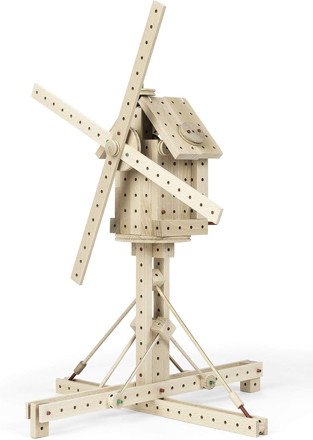 Matador 11407 E407 Baukasten, holzfarben,ab 5 Jahren, bunt