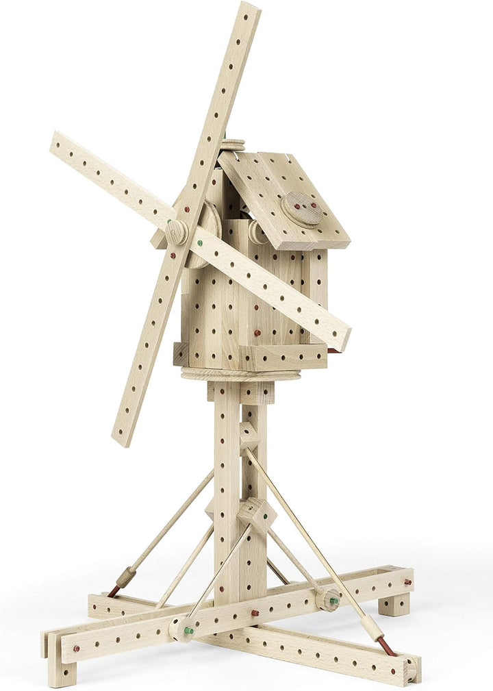 Matador 11407 E407 Baukasten, holzfarben,ab 5 Jahren, bunt