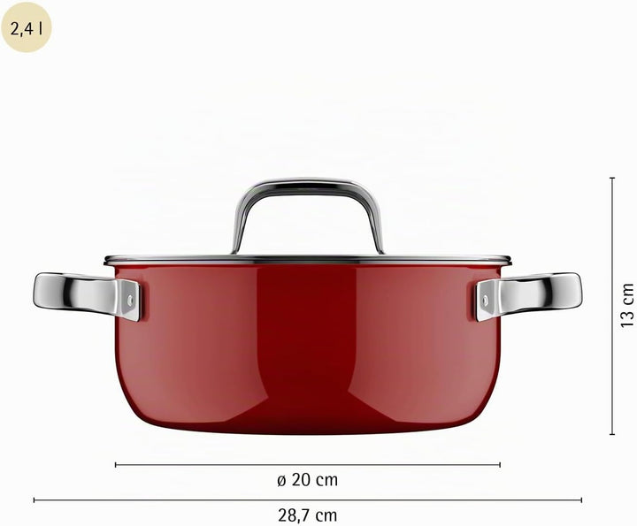 WMF Fusiontec Mineral Pro, Bratentopf, Deckel, 20 cm, langlebig, kratzfestes Material, Kochtopf Indu