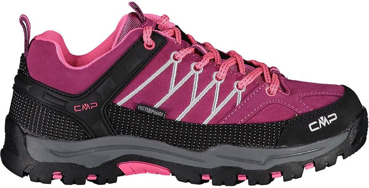 CMP Jungen Kids Rigel Low Shoes Wp Trekking-Schuhe 28 EU Berry Pink Fluo, 28 EU Berry Pink Fluo