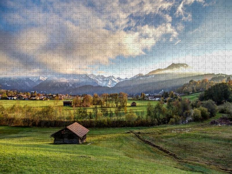CALVENDO Puzzle Oberstdorf 1000 Teile Lege-Grösse 64 x 48 cm Foto-Puzzle Bild von TomKli, 1000 Teile