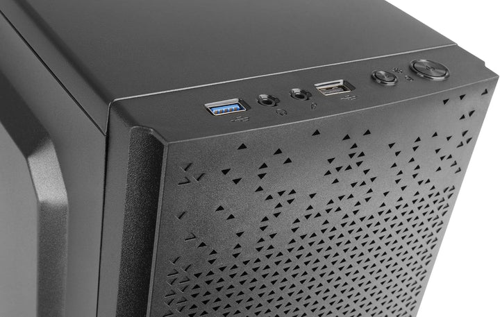Tacens Anima AC6500, Kompaktes Micro ATX PC Gehäuse, Front-Mesh Kühlung, 500W Netzteil, USB 3.0, Sch
