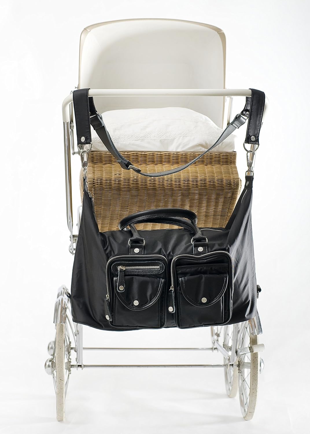 Petit Amour Designer Wickeltasche Set Leder Baby- Tasche Einheitsgrösse Schwarz, Einheitsgrösse Schw