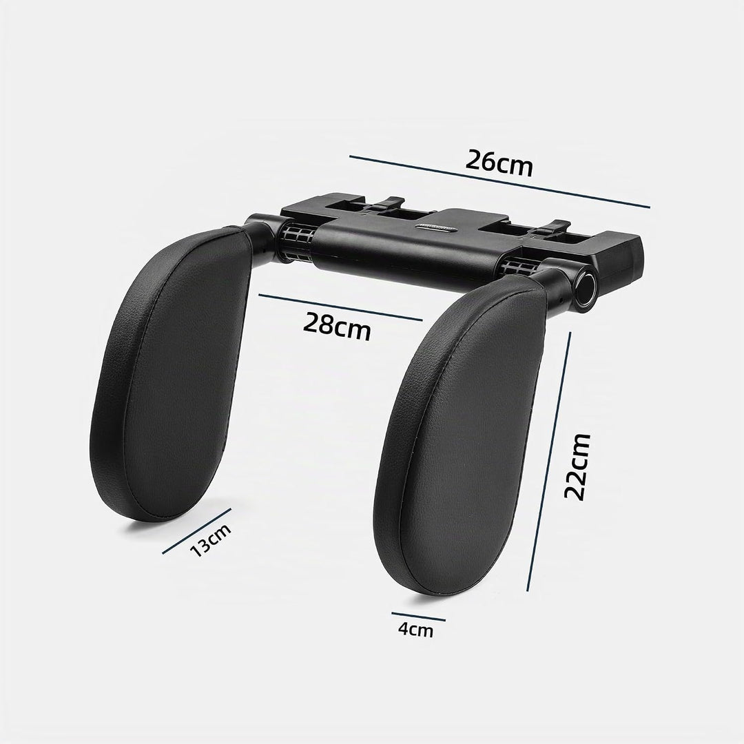 2 Pack KopfstüTze Auto Kinder, 180 Grad Verstellbares Atmungsaktiv Leder Nackenstütze Auto,Nackenkis