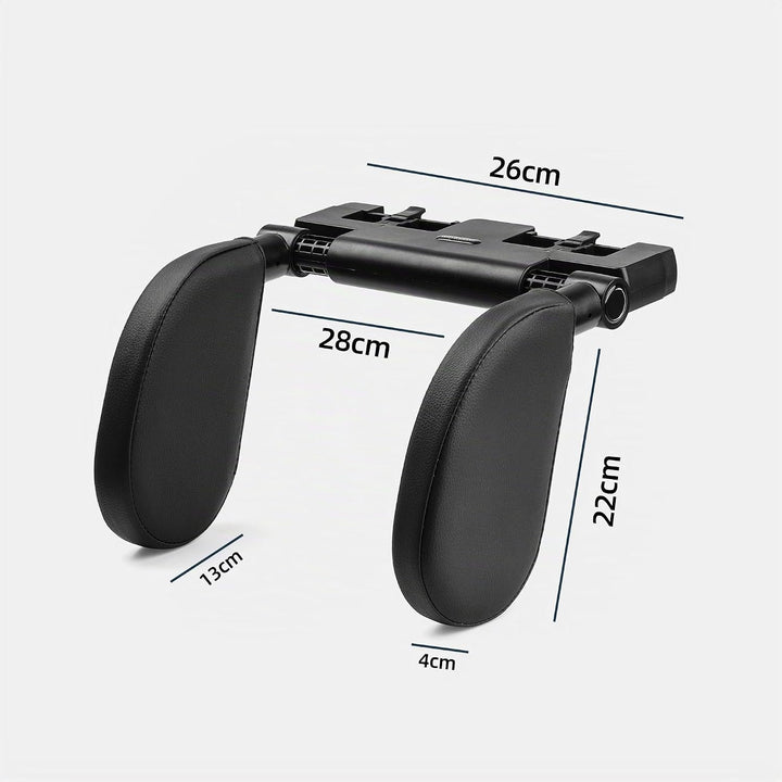 2 Pack KopfstüTze Auto Kinder, 180 Grad Verstellbares Atmungsaktiv Leder Nackenstütze Auto,Nackenkis