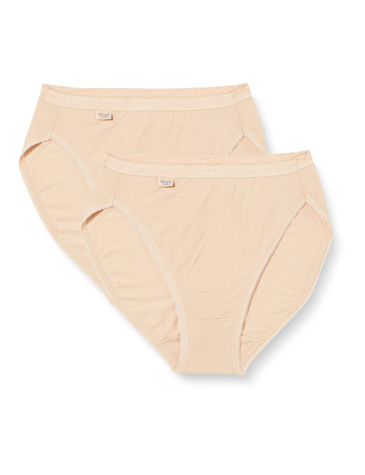 Sloggi Damen Slip (2er Pack) 38 Schwarz, 38 Schwarz