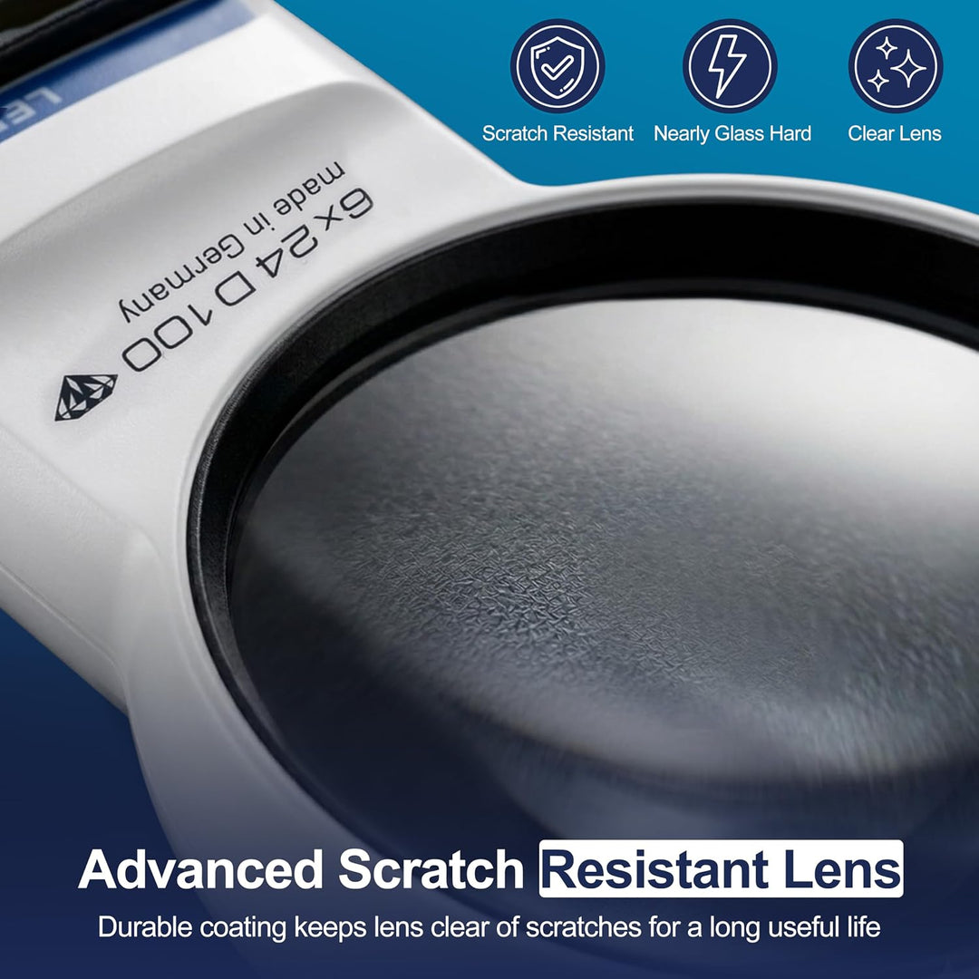 Eschenbach Optik Handlupe mobiluxLED mit LED-Beleuchtung und 6X-Vergrösserung Linsengrösse: (Ø) 58mm