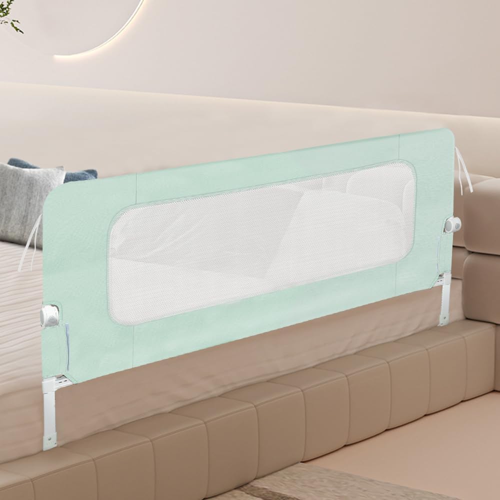 Kedia 1pcs-Klappbarer Baby Bettgitter, Bettschutzgitter für Kinder Rausfallschutz Bett, Rausfallschu